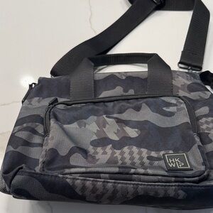 HKWP Black and Gray Camouflage Women's Messenger Bag